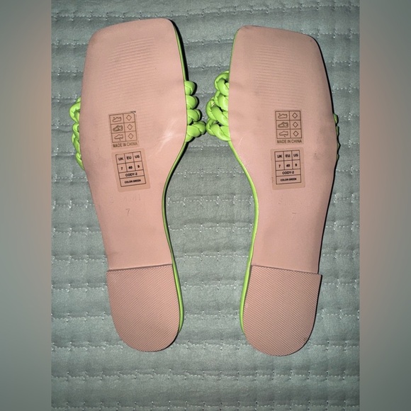Simmi Lime Green Braided Sandals. Size US 9. NWOT - Picture 4 of 7